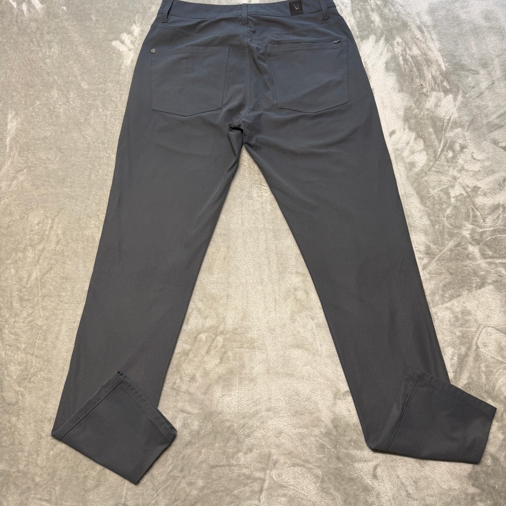 Vuori Mens Meta Pants Charcoal Gray Slim Fit 5-Pocket Performance Chino 28x32 - Picture 9 of 9